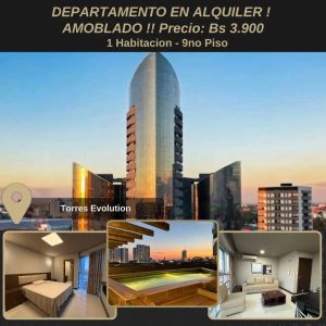 1 DORMITORIO AMOBLADO, TORRES EVOLUTION