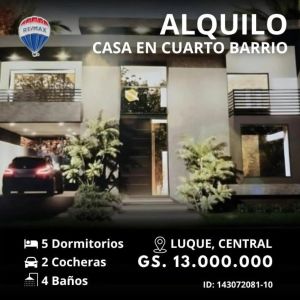 ALQUILO CASA A ESTRENAR EN LUQUE