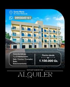 ALQUILO DEPARTAMENTO EN ENCARNACION  barrio santa maria