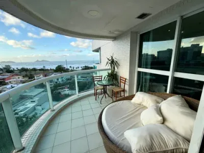 Apartamento 50m2 composto com 1 Quarto - Mobiliado no Wyndham Rio Barra - Vista Mar