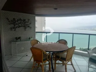 Apartamento com vista para o mar, 4 suítes, Enseada, Guarujá