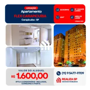Apartamento para Locação – Condomínio Flex | Carapicuíba/SP