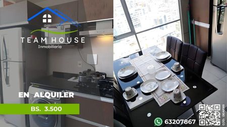 CALACOTO, en alquiler departamento de 1D amoblado y equipado con balcón