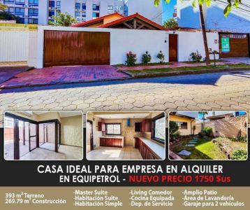 CASA EN ALQUILER - EQUIPETROL 