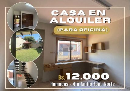 CASA PARA OFICINA EN ALQUILER - BARRIO HAMACAS