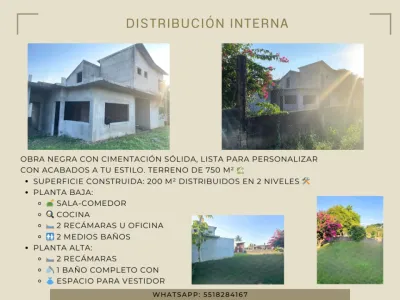 Casa para personalizar con amplio terreno - Tuxtepec Oaxaca