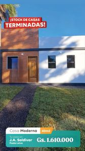 Casa Terminada + Terreno financiado a precio de Alquiler