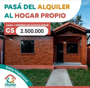 Casa+Terreno al valor de un Alquiler