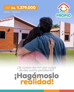 Casa+Terreno al valor de un Alquiler