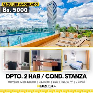DEPARTAMENTO AMOBLADO DE 2 DORMITORIOS EN ALQUILER – CONDOMINIO STANZA Imagem 8 de 8