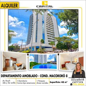 Departamento amoblado en alquiler condominio Macororo 8