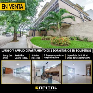 Departamento Amplio Y Lujoso De 3 Dormitorios En Equipetrol