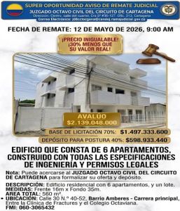 Edificio en Venta en Amberes, Cartagena