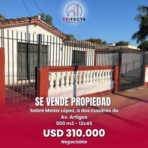 EN VENTA Casa con salón comercial sobre Molas López