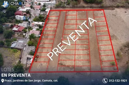 ¡Lotes En Preventa en Res. Jardines de San Jorge en Comala!