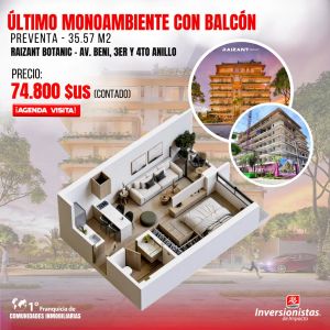 MONOAMBIENTE EN PREVENTA 