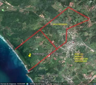 Pantla cerca Ixtapa 6 Has venta 300 m2 frente de playa T537