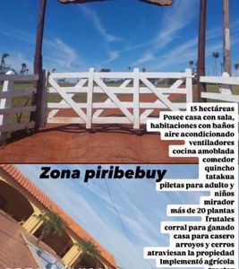 PIRIBEBUY VENDO ESTABLECIMIENTO DE 15 HECTÁREAS PARA TODO TIPO DE EMPRENDIMIENTOS
