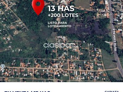 VENDO 13 HAS EN CAPIATA PARA LOTEAMIENTO