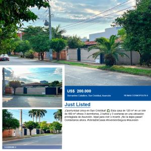 VENDO PROPIEDAD EN BARRIO HERRERA - ASUNCION