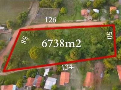 VENDO TERRENO 6.738 M2 EN ESQUINA LIMPIO - ISLA ARANDA