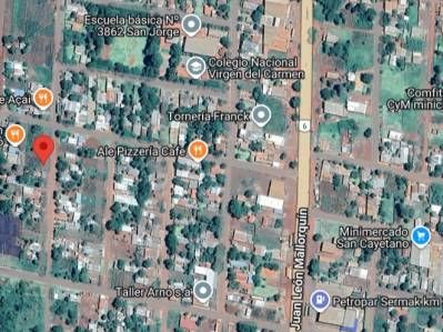 Vendo terreno de 382 m2, a cuatro cuadras de la ruta 6ta