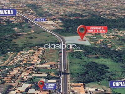 VENDO TERRENO S/ RUTA 2 CAPIATA KM 24/2 9.107M2