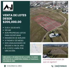 Venta de lotes rústicos , propiedad privada